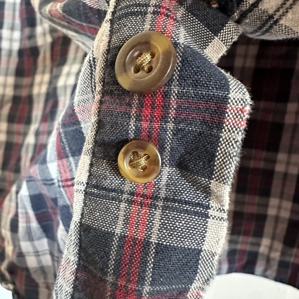 Carhartt Relaxed Fit  Long Sleeve Cotton Button Down Plaid‎ Work Shirt Men's Med - Picture 11 of 16